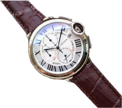 Luxury  Cartier Ballon Bleu Chronograph Quartz Watch